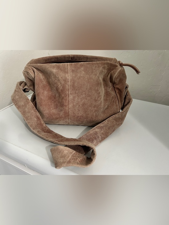 Free People Handbags - Free People Suede Shoulder Bag - Taupe